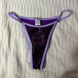 Strawberry Milk Mob Purple Sequin Bikini Bottom